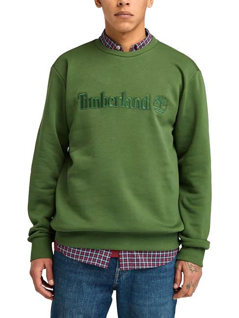 TIMBERLAND EMBROIDERY TONAL Sudadera con cuello redondo negro/verde bosque - Sudaderas