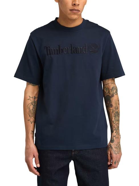 TIMBERLAND EMBROIDERY TONAL Camiseta de algodón zafiro oscuro - camiseta