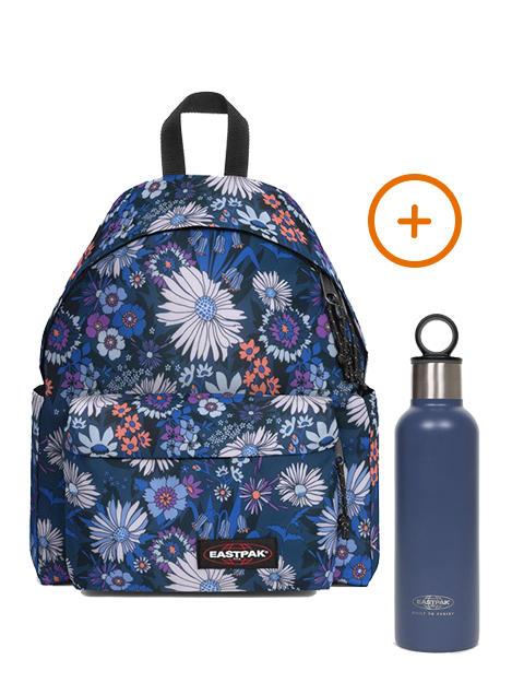 EASTPAK PADDED DAY PAK'R + SIPPER Mochila para portátil de 14" + botella de agua térmica popflower negro - Mochilas Escuela & Tiempo Libre