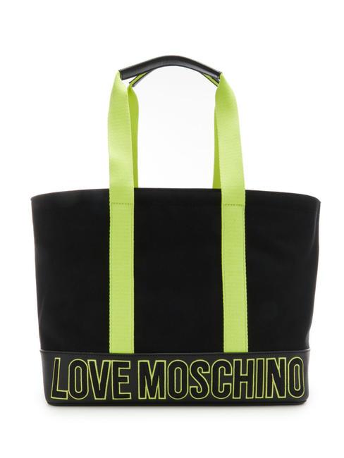 LOVE MOSCHINO FREE TIME  Comprador de lona negro - Bolsos Mujer