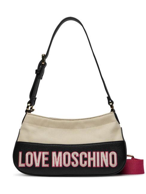 LOVE MOSCHINO FREE TIME  Bolso de hombro, con bandolera fucsia negro - Bolsos Mujer