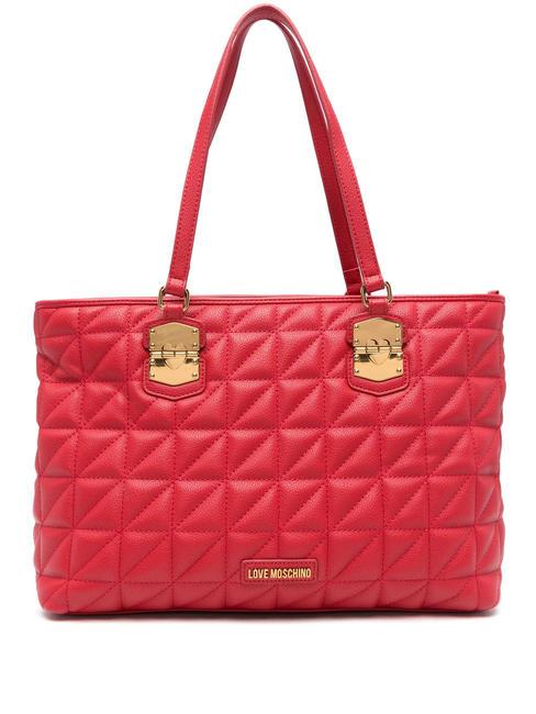 LOVE MOSCHINO CLICK HEART Bolsa de la compra ROJO - Bolsos Mujer