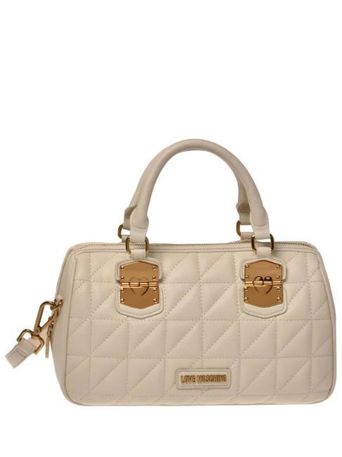 LOVE MOSCHINO CLICK HEART  Bolso de mano, con bandolera manteca - Bolsos Mujer