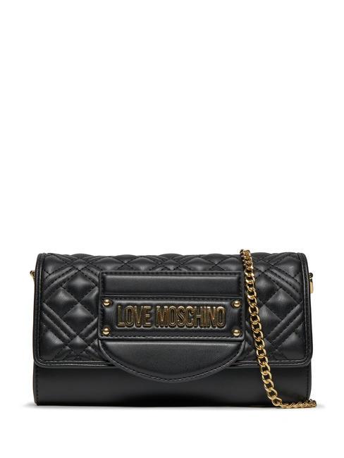 LOVE MOSCHINO QUILTED TAB Mini bolso de hombro negro - Bolsos Mujer