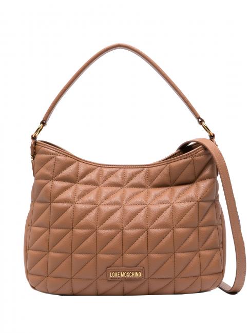 LOVE MOSCHINO CLICK HEART  Bolso de hombro, con bandolera camello - Bolsos Mujer