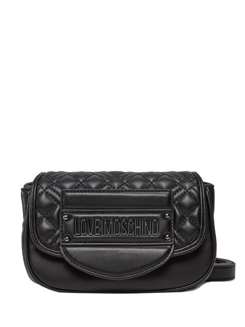 LOVE MOSCHINO QUILTED TAB  Mini bolso de hombro negro - Bolsos Mujer