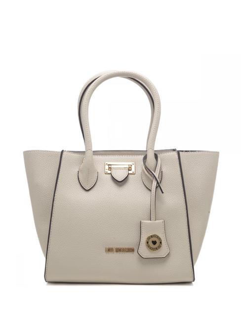 LOVE MOSCHINO CLICK  Shopper de mano, con bandolera. Marfil - Bolsos Mujer