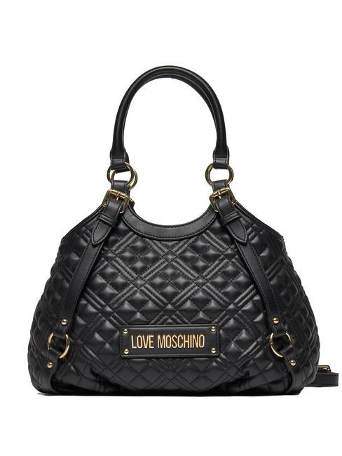 LOVE MOSCHINO QUILTED Gold Bolso de mano, con bandolera negro - Bolsos Mujer