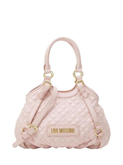 LOVE MOSCHINO QUILTED Gold Bolso de mano, con bandolera polvos - Bolsos Mujer