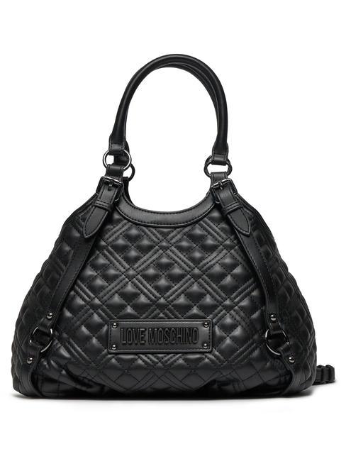 LOVE MOSCHINO QUILTED Gold Bolso de mano, con bandolera negro - Bolsos Mujer