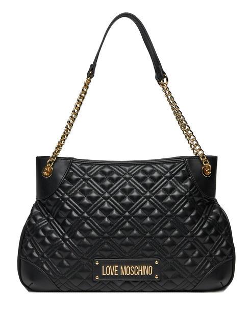 LOVE MOSCHINO QUILTED Chain Bolsa de hombro negro - Bolsos Mujer