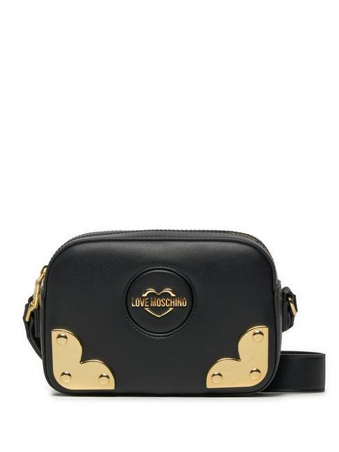 LOVE MOSCHINO HEART CORNER  Mini bolso de hombro negro - Bolsos Mujer