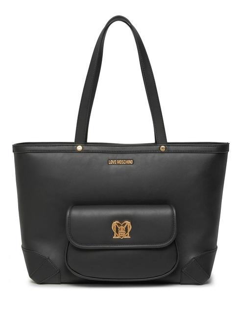 LOVE MOSCHINO TURN LOCK Bolsa de la compra negro - Bolsos Mujer