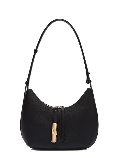 FURLA GOCCIA Bolso bandolera de piel martillada negro - Bolsos Mujer