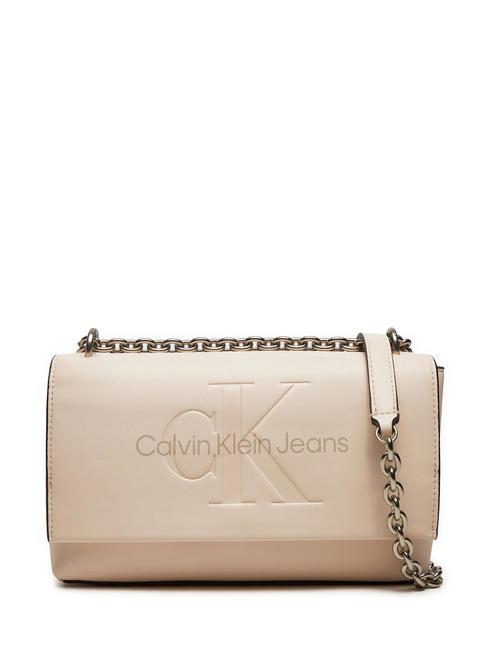 CALVIN KLEIN SCULPTED Convertible Bolso de hombro/bandolera mañana gris - Bolsos Mujer