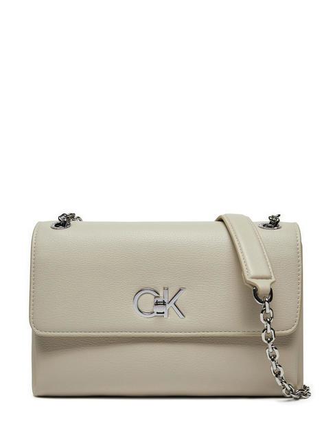 CALVIN KLEIN RE-LOCK  Bolso de hombro/bandolera mañana gris - Bolsos Mujer