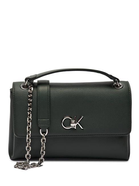 CALVIN KLEIN RE-LOCK  Bolso de hombro/bandolera verde palma - Bolsos Mujer