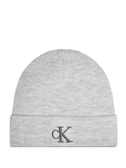 CALVIN KLEIN CK JEANS MONOGRAM EMBRO  Gorro de poliéster reciclado gris - Bufandas