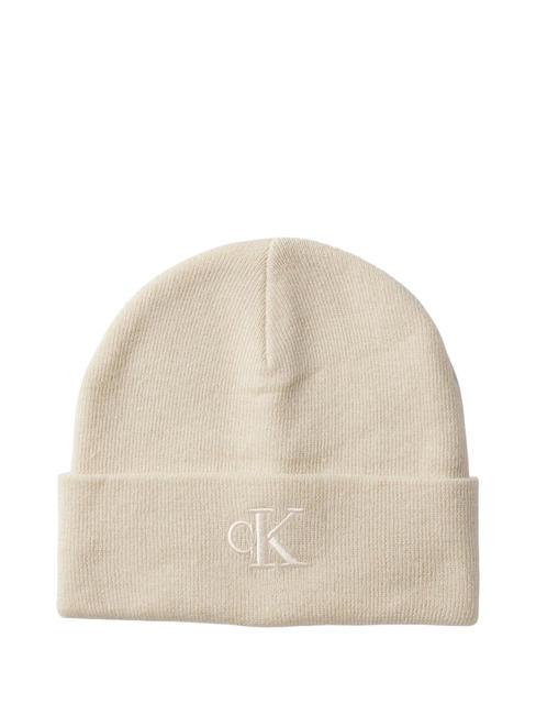 CALVIN KLEIN CK JEANS MONOGRAM EMBRO  Gorro de poliéster reciclado abedul - Bufandas