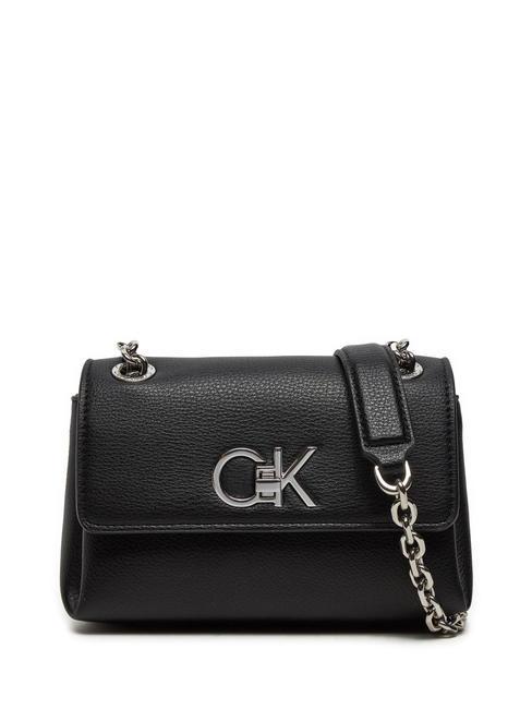 CALVIN KLEIN RE-LOCK Mini bolso de hombro/bandolera negro - Bolsos Mujer