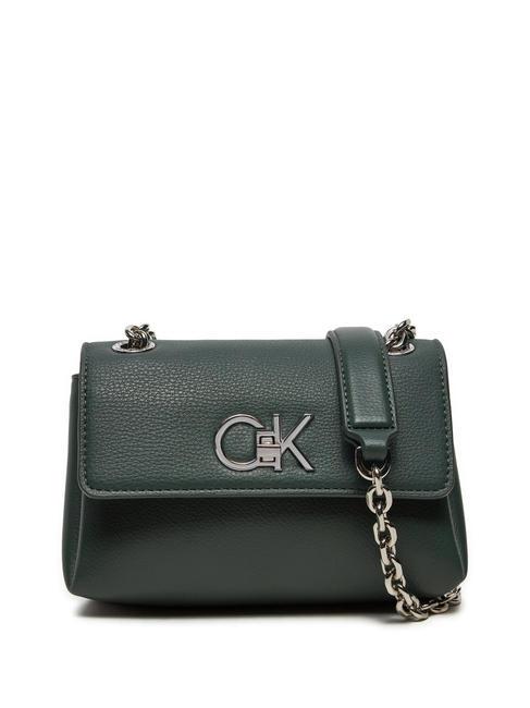 CALVIN KLEIN RE-LOCK Mini bolso de hombro/bandolera verde palma - Bolsos Mujer