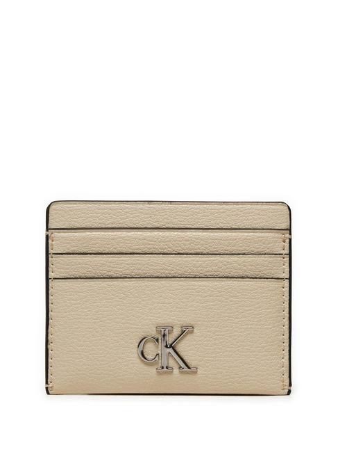 CALVIN KLEIN CK JEANS MINIMAL MONOGRAM  Tarjetero plano abedul - Carteras Mujer