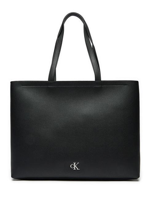 CALVIN KLEIN CK JEANS MINIMAL MONOGRAM Tote Bolsa de hombro pvh negro - Bolsos Mujer