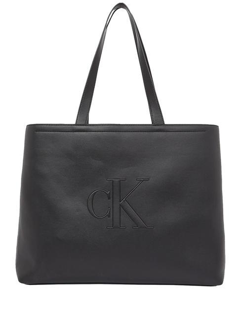 CALVIN KLEIN CK JEANS SCULPTED Bolsa de la compra pvh negro - Bolsos Mujer