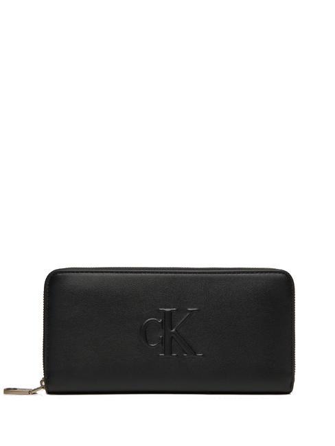 CALVIN KLEIN CK JEANS SCULPTED  Cartera con cremallera pvh negro - Carteras Mujer