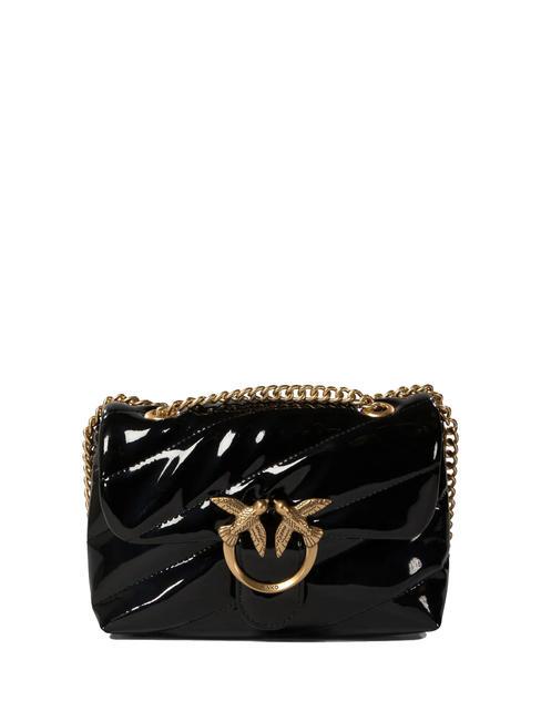 PINKO LOVE PUFF  Mini bolso de hombro/bandolera negro-oro antiguo - Bolsos Mujer