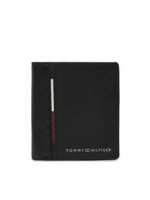 TOMMY HILFIGER CASUAL Cartera plegable de piel negro - Carteras Hombre