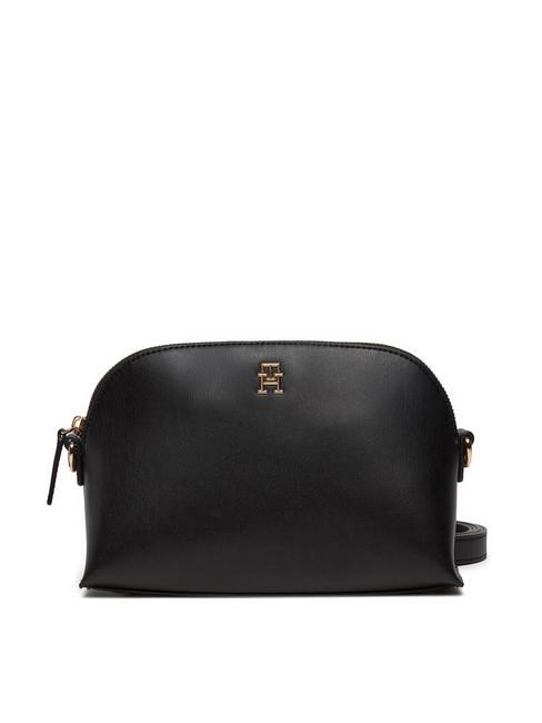 TOMMY HILFIGER MODERN bolso de hombro con logo metálico negro - Bolsos Mujer