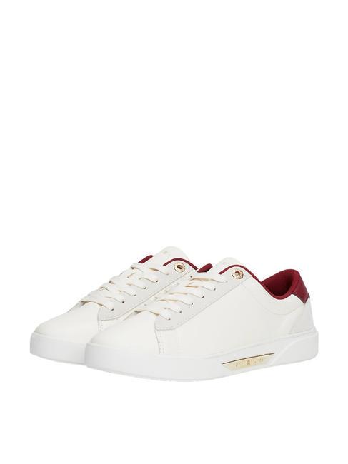 TOMMY HILFIGER CHIC COURT Zapatillas de piel blanco antiguo - Zapatos Mujer