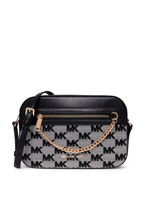 MICHAEL KORS JET SET LOGO Bolso de hombro jacquard negro - Bolsos Mujer