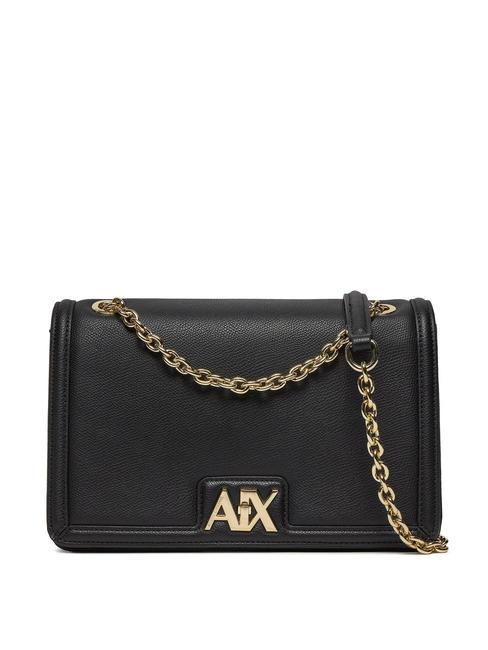 ARMANI EXCHANGE A|X METALLIC LOGO Bolso bandolera mediano negro Negro - Bolsos Mujer