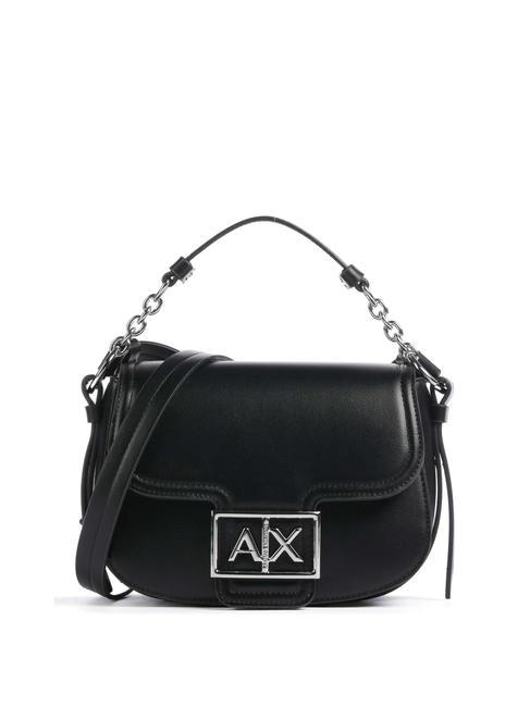 ARMANI EXCHANGE A|X BUCKLE Bolso mini redondo con bandolera negro - Bolsos Mujer