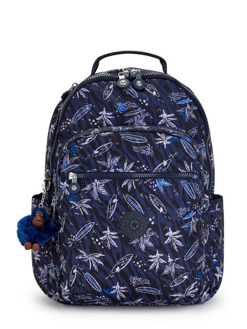 KIPLING SEOUL KIDS Mochila para portátil de 15" impresión de mar de surf - Mochilas Escuela & Tiempo Libre