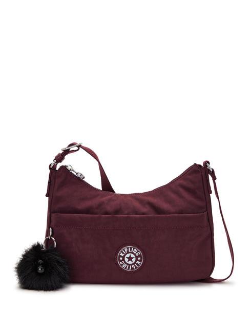 KIPLING LARYSA Bolso de hombro compacto borgoña profundo g - Bolsos Mujer