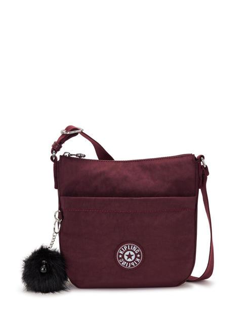 KIPLING LIBBIE Bolso de hombro borgoña profundo g - Bolsos Mujer