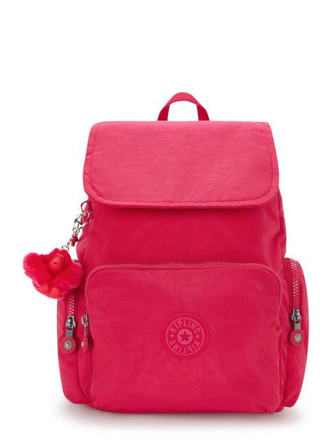 KIPLING CITY ZIP S Mochila con solapa confeti rosa - Bolsos Mujer