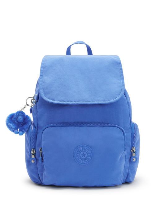 KIPLING CITY ZIP S Mochila con solapa azul habana - Bolsos Mujer