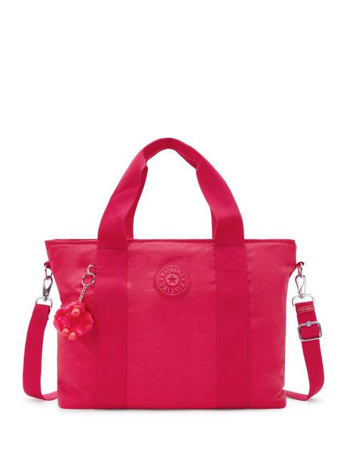 KIPLING MINTA L Bolso tote grande con bandolera confeti rosa - Bolsos Mujer