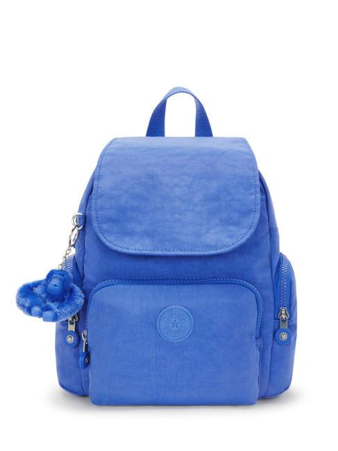 KIPLING CITY ZIP MINI Mochila pequeña con solapa azul habana - Bolsos Mujer