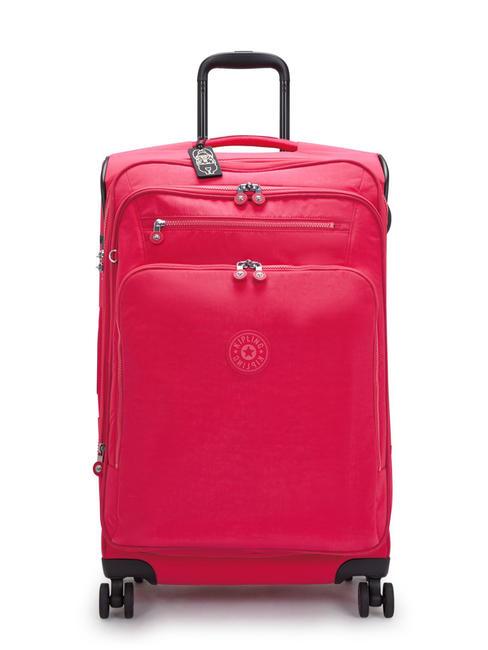 KIPLING NEW YOURI SPIN M Carro de tamaño mediano confeti rosa - Trolley Semirrígidos