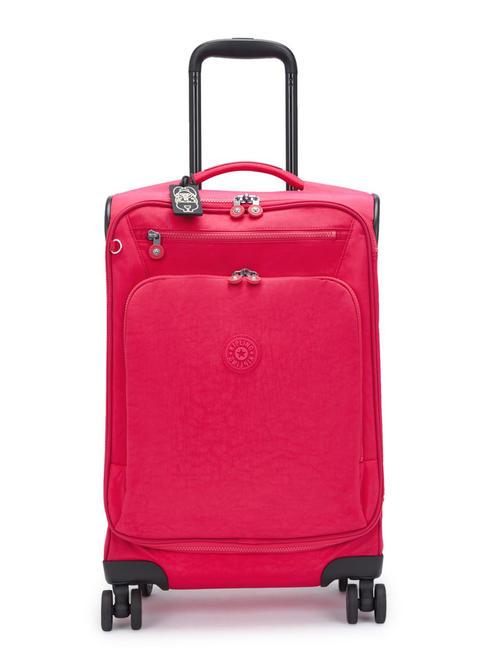 KIPLING NEW YOURI SPIN S Carro para equipaje de mano confeti rosa - Equipaje de mano