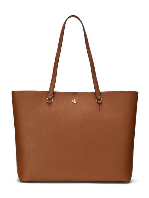 RALPH LAUREN KARLY  Bolso tote grande de piel lauren tan2 - Bolsos Mujer