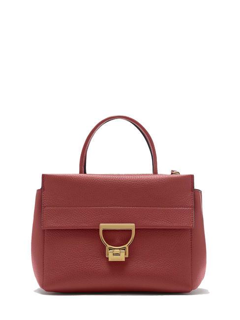 COCCINELLE ARLETTIS Bolso de mano de piel martillada brandy - Bolsos Mujer