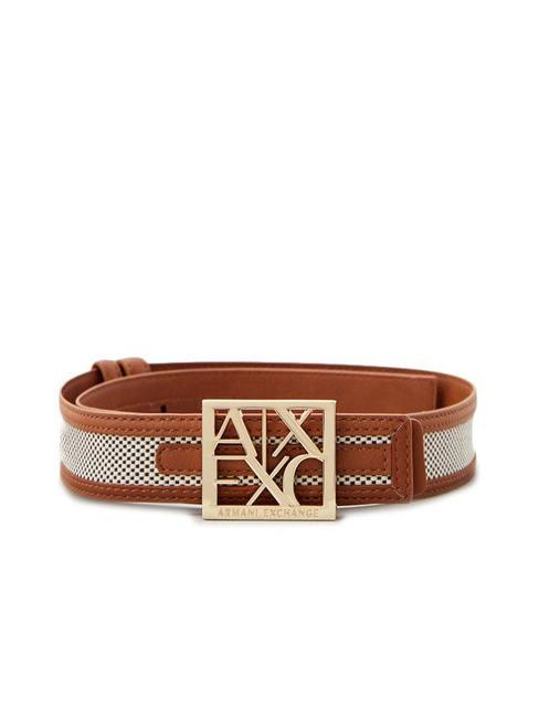 ARMANI EXCHANGE A|X BUCKLE Cinturón con aplicación de lona PERÚ / CUERO - Cinturones