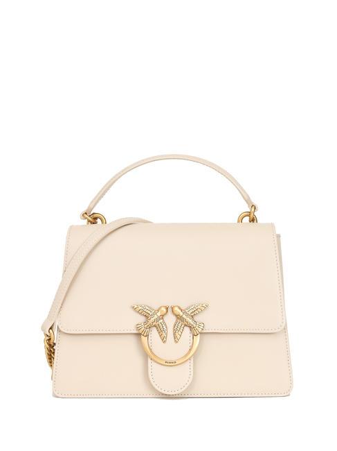 PINKO LOVE ONE  Bolso de mano, con bandolera beige-gris ahumado-oro antiguo - Bolsos Mujer