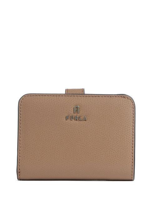 FURLA CAMELIA COMPACT Cartera pequeña de piel desierto+vainilla interna - Carteras Mujer